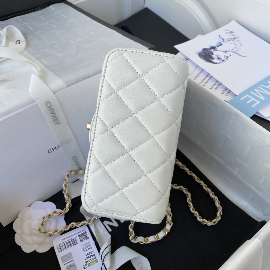 ChanelMini Flap Bag White For Women, Women&#8217;s Bags 6.7in/17cm