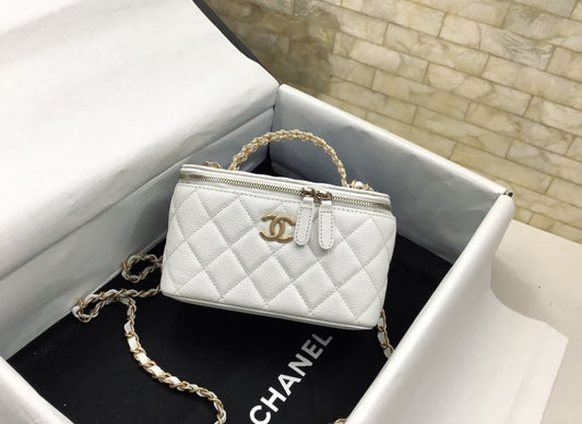 ChanelSmall Vanity Case White For Women, Women&#8217;s Bags 5.9in/15cm