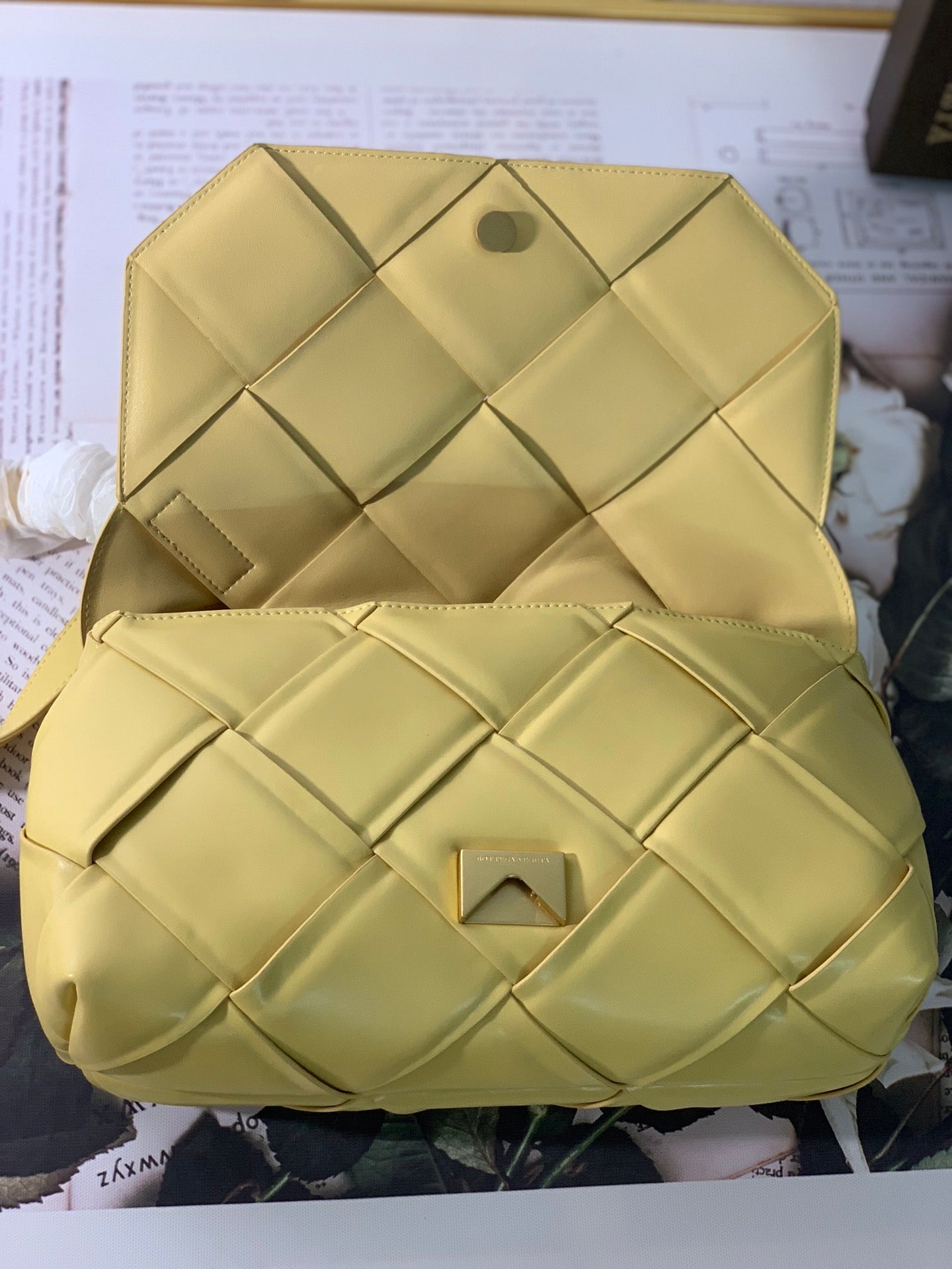 BV Handle Bag Yellow, For Women, Bags 11.4in/29cm