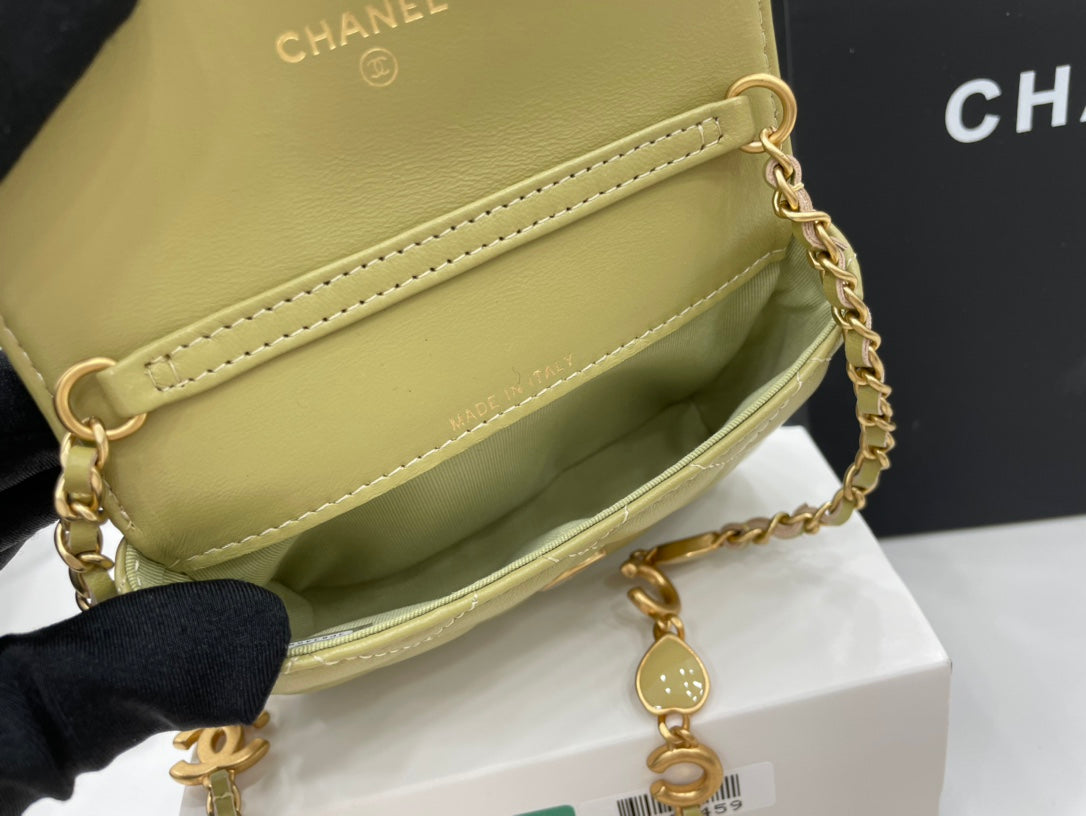 ChanelMini Flap Bag Green For Women, Women&#8217;s Bags 7.5in/19cm